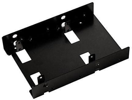 SilverStone SST-SDP08B -3,5” a2x 2.5 SSD/HDD Bracket adaptador de montaje, soporte para disco duro, negro