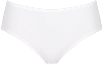 Sloggi Women's Sloggi Feel Sensational Midi Boxer Briefs, White (Blanc), UK 16 (Manufacturer size: EU 44)
