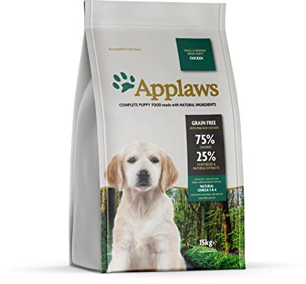 Applaws Complete Dry Dog Food Adult Grain Free Chicken Food for Small and Medium Breeds - 1 x 15kg Bag