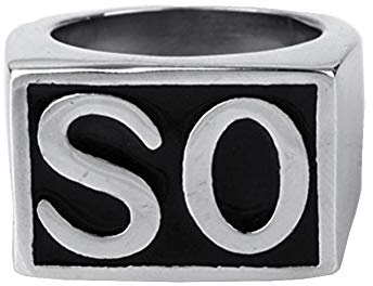 HIJONES Schmuck Herren Edelstahl Biker Ringe SO/NS/SONS Weinlese