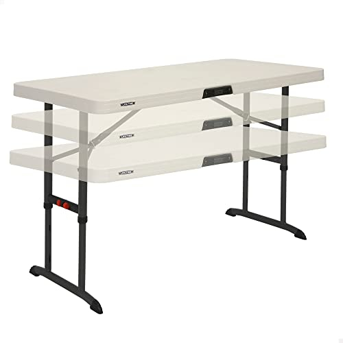 Lifetime Kunststoff Klapptisch & Campingtisch | 122x61x86 cm | Gartentisch & Falttisch Weiß, Commercial