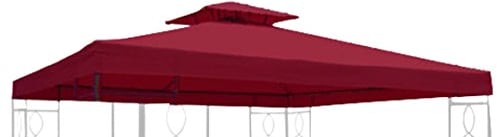 habeig Ersatzdach 310g/m² Wasserdicht, circa 3 x 3 m, Pavillondach Wasserfest, bordeaux, 298 x 298 x 18 cm, 73059