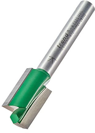 Trend CraftPro Straight Two Flute Router Cutter Bit, 1/4 Inch Shank, 12.7mm Cut Diameter & 19.1mm Cut Length, Tungsten Carbide Tipped, C020X1/4TC