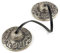 Tibetan Buddhist Hand Chimes 62mm Diameter on Leather Cord Embossed with Tibe...