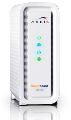 ARRIS SURFboard SB6183 DOCSIS 3.0 Cable Modem - Retail Packaging - White by Arris