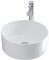 Home Supplies Round Ceramic Cloakroom Basin Hand Washing Sink, Modern Design Gloss White Countertop Basin Cloakroom Sink for Bathroom | 41x41x15cm