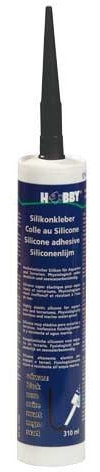 Silicone adesivo, Cartuccia, Nero, 310 ML