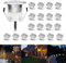 CHNXU 20er Set Bodeneinbaustrahler LED Aussen Treppen Einbaustrahler Ø30mm 0.6W Warmes Weiß IP67 Wasserdicht LED Lampe Boden Küche Garten Einbauleuchten Poolbeleuchtung