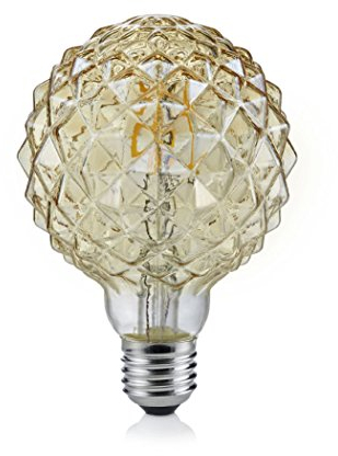 Trio Leuchten Leuchtmittel Glas E27, 4 W, braun getönt Höhe 13,5cm