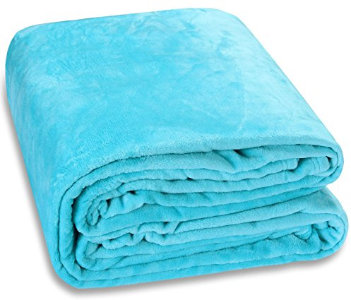 monzana Kuscheldecke Flauschig Extra Weich & Warm Sofadecke 150x200 cm Blau | Gemütliche Wohndecke, aus Weicher Mikrofaser, bei 30 °C Waschbar, Knitterfrei, Tagesdecke, Fleecedecke