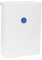 ARREGUI Tondo M E6731-BLU Briefkasten aus Verzinktem Stahl, Größe M (DIN A4 Post), mit ihrer Hausnummer Personalisierbarer Wandbriefkasten, mit Verborgenem Schloss und Schutzklappe, Weiß mit Blau