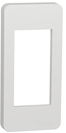 Schneider Electric NU200118 Unica - plaque de finition étroite - Blanc - 1 module