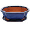Exotenherz - Bonsai-Schale mit Unterteller Gr. 5 - haitang I4 - blau - L 31,5cm - B 26cm - H 11cm