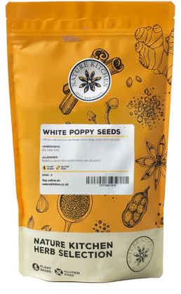 Nature Kitchen White Poppy Seeds, 500g Premium Whole Seeds for Cooking and Baking, Gluten Free, Vegan, Mild Nutty Ingredient for Indian Gravies, Pastes, Desserts and Everyday Recipes
