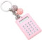 VBESTLIFE -Taschenrechner, Portable Pocket Candy Farbe PVC 8-stelliger elektronischer Taschenrechner mit Silikonknöpfen und Schlüsselanhänger-Schnalle für Kinderstudenten(Rosa)