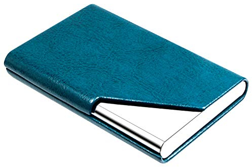 Padike Visitenkartenhalter Luxuriöses PU-Leder & Edelstahl Multi-Kartenetui, Visitenkartenhalter Brieftasche Kreditkarten Ausweishülle,Halter für Männer & Frauen – halten Sie Ihre Visitenkarten sauber