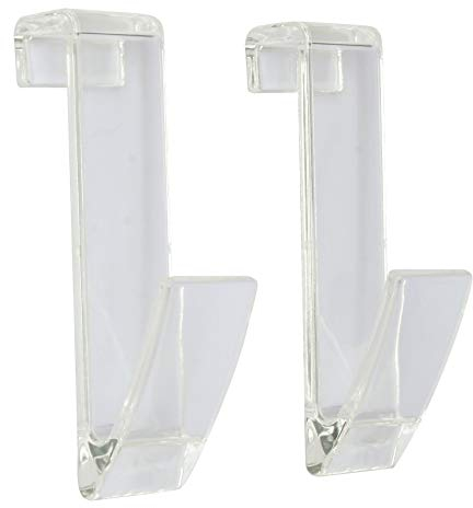 SOMATHERM FOR YOU, Lot de 2 crochets transparents pour sèche-serviettes à tube plat - Idéal pour suspendre vos serviettes - Finition incolore, design pratique et élégant