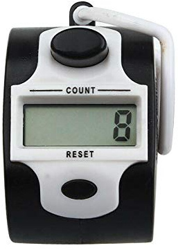 Compteur à doigts, compteur numérique , mini compteur à 5 chiffres pour tour/sport/entraîneur/école/événement (blanc-1 pièces)