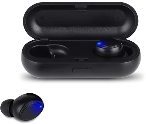 atune analoge kabellose Ohrhörer, Bluetooth 5.0 True kabelloser Kopfhörer mit Bass 3D Stereo Sound und USB Ladetasche, integriertes Mikrofon für iPhone / Android Telefone / Sport