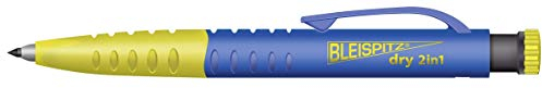 BLEISPITZ Dry 2in1 | Druckbleistift & Tieflochmarker in einem | Handwerker Druckbleistift | Integrierter Anspitzer | Profi-Qualität