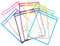 XLKJ 10 Stück Dry Erase Taschen, Reusable Dry Erase Pockets, Trocken Abwischbare Taschen Wiederverwendbar für Schul, Büro, Haushalts- und Schulbedarf Bunte 25,5 x 35,5 cm