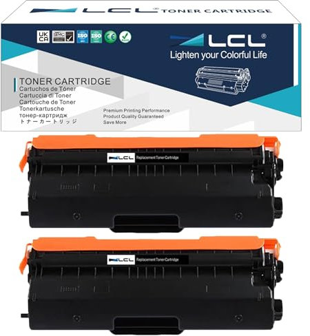 LCL Kompatibel Tonerkartusche TN-423 TN423 TN433 TN423BK TN-423BK High Yield (2 Schwarz) Ersatz für Brother HL-L8260CDW HL-L8360CDW DCP-L8410CDW MFC-L8610CDW MFC-L8690CDW MFC-L8900CDW HL-L9310CDW