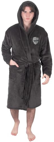 Arsenal FC - Herren Fleece-Bademantel mit Kapuze - offizielles Merchandise - Grau - 3XL