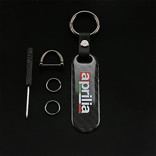 CZITAE Neue Art und Weise rechteckiger Kohlenstoff Faser Leder Seil Gesponnener Umbau Schlüsselanhänger, für Aprilia SR 50 GP1 Race Replica RST Futura RSV Mille R Motorradzubehör