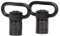 Tourbon 1 Quick Release Sling Mount Push Buttstton QD Rifle Wirbel (Schwarz, Packung mit 2 Stück)