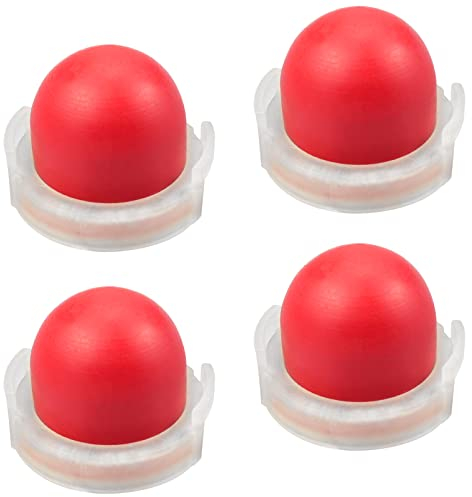 Hocadrv 4 Stück Vergaser Primer Pumpe, Primer pumpe, Kraftstoffpumpe Vergaser Primerkolben mit Rings für Rasenmäher, Gebläse, Rasentrimmer, Schneider, Hecken, Trimmer, Kettensäge