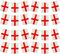 2 x 7mt lengths of Large rectangular football world cup England Bunting Plastic