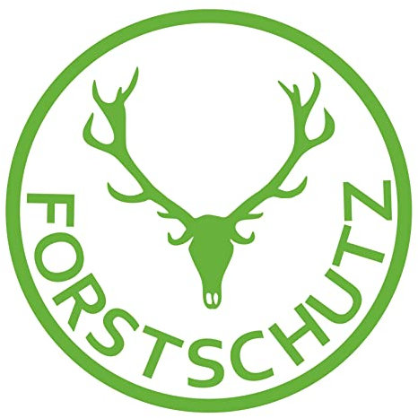 Forstschutz Zubehör Autoaufkleber Forstbetrieb Sticker (Motiv 12, Orange)