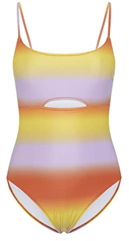 Badeanzug mit dünnen Trägern und attraktiven Cut-Out