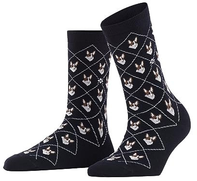 Burlington Damen Socken Corgi W So Baumwolle gemustert 1 Paar, Schwarz Black 3000, 36-41