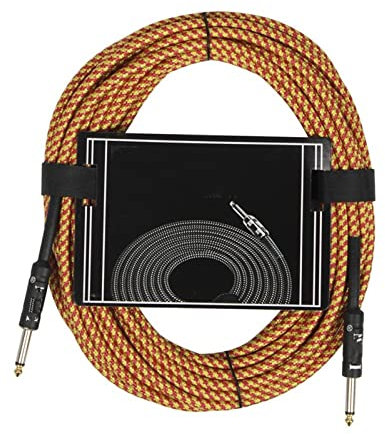 ZETION Cable Instrumento Guitarra Cable De Guitarra Eléctrica 10 Metros No Hay Cable Blindado De Ruido para Instrumentos De Micrófono De Teclado De Guitarra (Color : Orange)