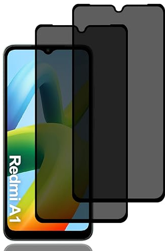 BCHKLAI Protector Pantalla de Privacidad para Xiaomi Redmi A1/A1+ [2 Piezas], Cristal Vidrio Templado Antiespia, Dureza 9H, Sin Burbujas, Anti-Rasguños, Anti-Espía Protector Pantalla para Redmi A1/A1+