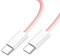 chenyang Cavo USB C a C in nylon intrecciato USB C PD 27 W 65 W 480 Mbps cavo dati caricabatterie rosa per telefono, tablet e laptop, 1 m