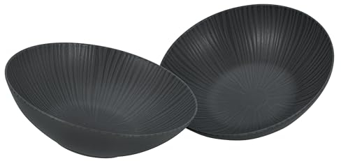 CreaTable, 33045, Serie Vesuvio, 2-teiliges Geschirrset für 2 Personen, Salatschüssel Set aus Steinzeug, spülmaschinen- und mikrowellengeeignet, Made in Portugal