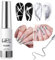 BigyQiu Gel Nail Polish, Silver Chrome, Metallic Effect, 3D Mirror, UV Liner, 2 Pack