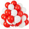60 Stück Luftballons Rot Weiß, Helium Ballons Matt Rot, Weiss Rot Latex Ballons, 12 Zoll Romantisch Partyballon fur Mädchen Frau Geburtstag Hochzeit Verlobung Valentinstag Babydusche Feste Karneval