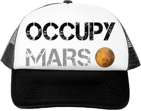 Occupy Mars Elon Musk Spacex Baseballkappe Weiß Verstellbar Unisex
