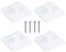 Hxyxbnhno 4Pcs Stand Mixer Attachment Holders With Screws Mixer Accessory Hanger Stand Replacement Part Space Saving