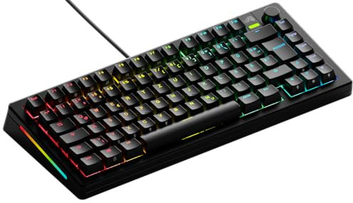 Glorious Gaming GMMK 3: Mechanische Tastatur, TKL 75%, modulares Dichtungssystem, Doubleshot-PBT-Tastenkappen, Aluminium-Schalterplatte, Hot-Swap (3/5-Pin), Deutsche QWERTZ - Schwarz