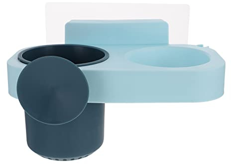 FRCOLOR Wandhalterung für Haartrockner Kunststoff ohne Bohren Platzsparend für Badezimmer Haartrockner Organizer Blau