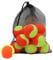 rockible 20 Stück Tennisbälle mit Netztasche, Trainingsbälle für fortgeschrittene Anfänger, Tennis Training Übungsbälle Hundespielzeug Spielbälle für Training, Freizeit, Sandplatz, Orange Gelb