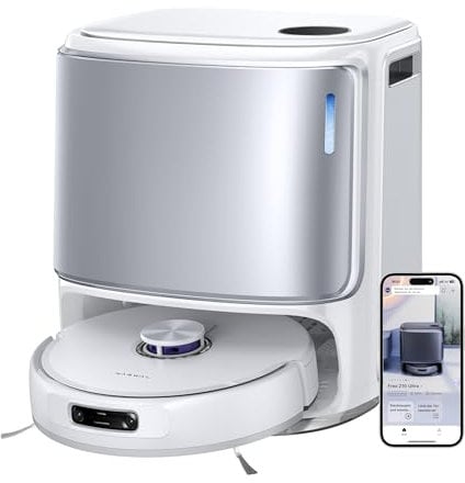 NARWAL Freo Z10 Ultra Robot Aspirateur Balai Intelligent 18000Pa - Extension Serpillère Dynamique, Système Anti-Enchevêtrement, Nettoyage Humide/Sèche, Station Tout-en-Un, Argent