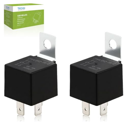 Techie 2pcs 4-Pin 12V 40A kfz Relais Auto Relay Automotive Elektrische AC Starter