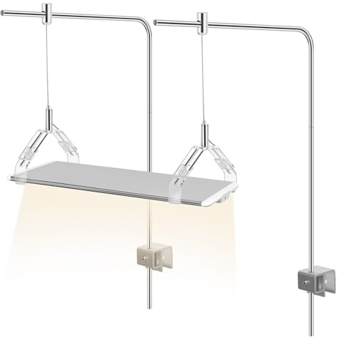 BESPORTBLE 2Pcs Aquarium Light Holder: Adjustable Aluminum Alloy Fish Tank LED Light Riser Stand Mounting Bracket for Freshwater and Saltwater Tank Easy Installation