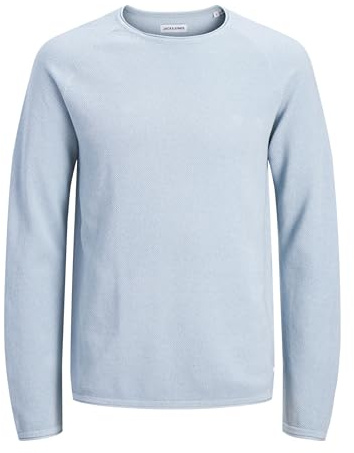 JACK & JONES Herren Strickpullover Rundhals Basic Langarm Sweater Baumwolle Shirt JJEHILL