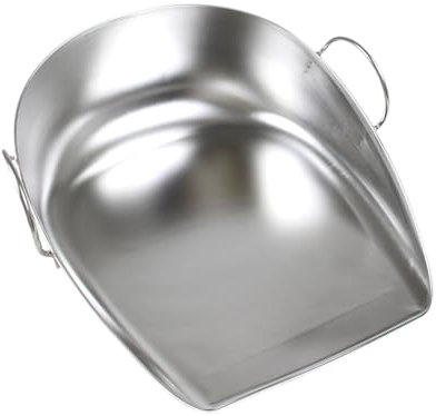 Baoblaze Recogedor de Basura portátil de Acero Inoxidable con Mango para Barrer Objetos pequeños, Uso Comercial y de fábrica.